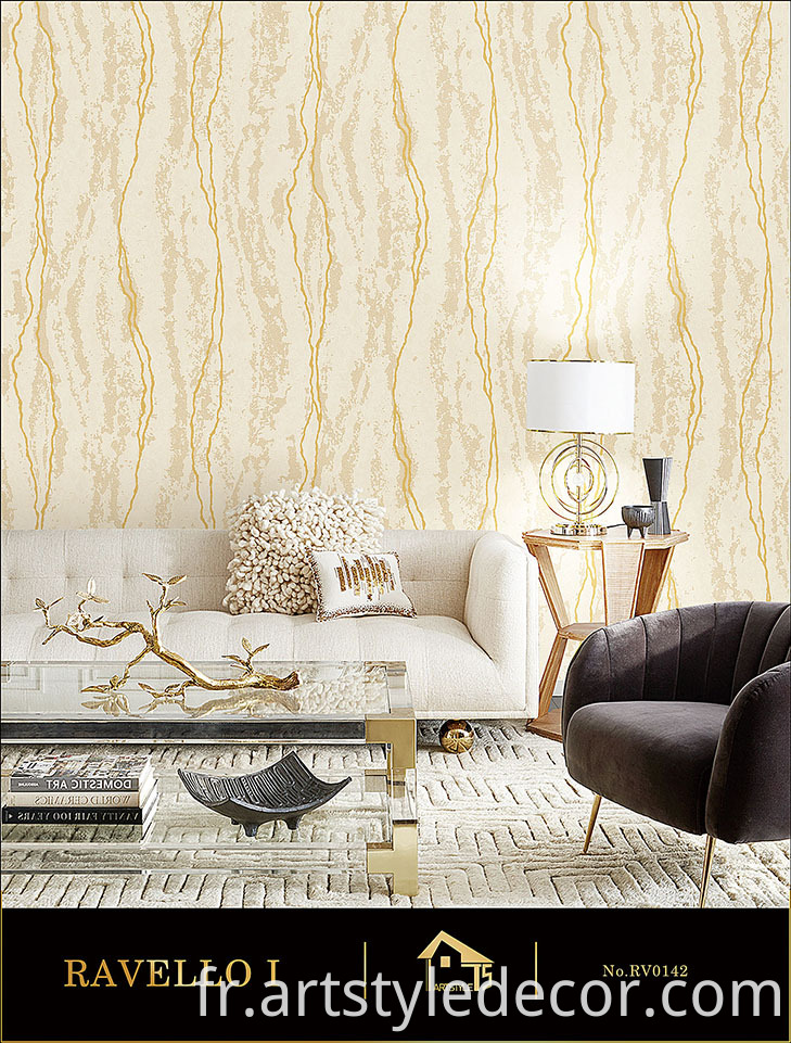 Modern home simple style PVC decorative wallpaper